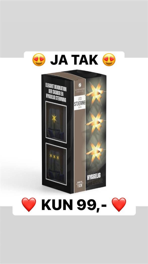 Led stjerne 3-pak